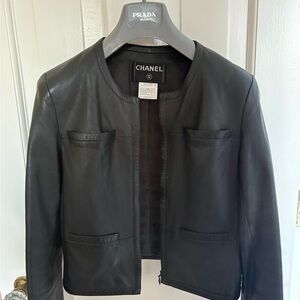 Chanel Classic Black Leather Jacket
